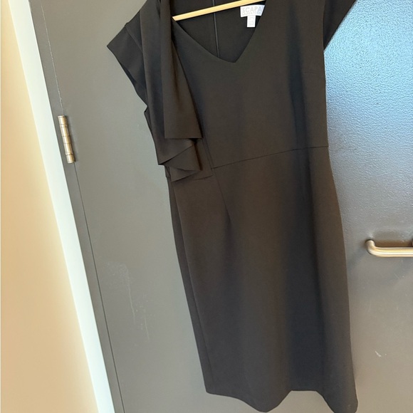 Scapa Lauren Perre M  Asymmetrical shoulder Black Dress EUC vintage - Picture 14 of 14